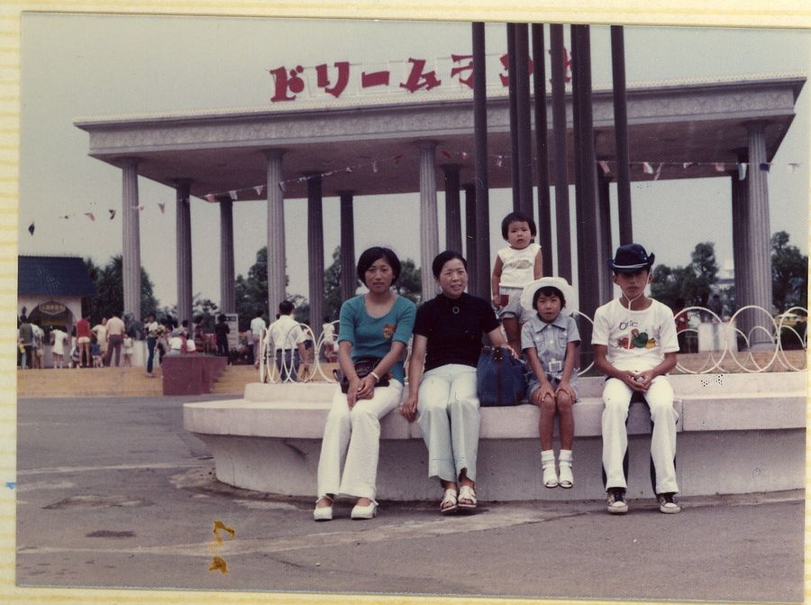 L to R: Shinko, Yuko, Michinori, Marie, Norihiro\nSummer 1974